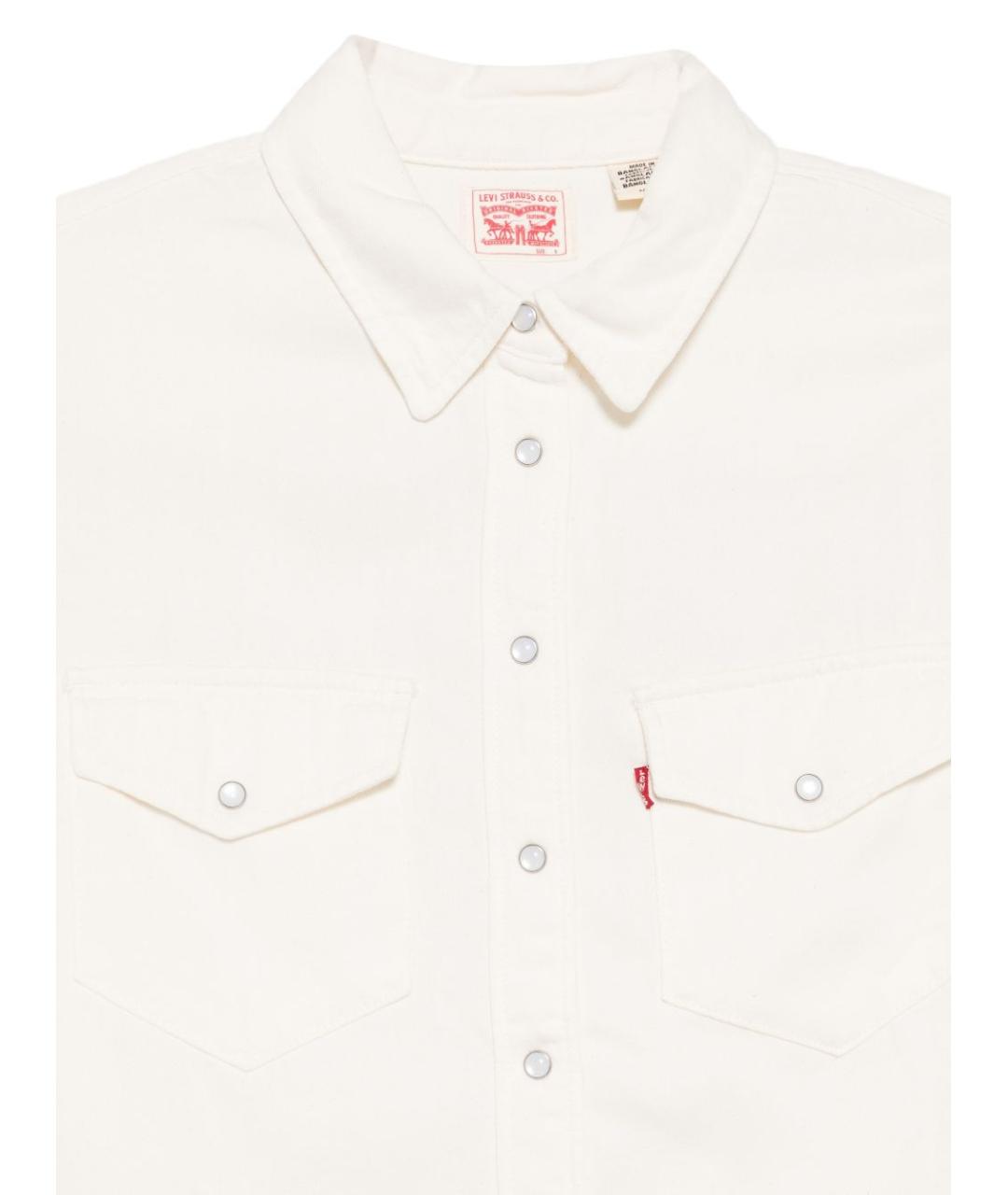 LEVI'S Белая хлопковая рубашка, фото 3