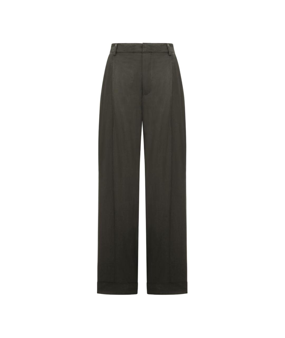 SOEUR Серые хлопковые прямые брюки, фото 1