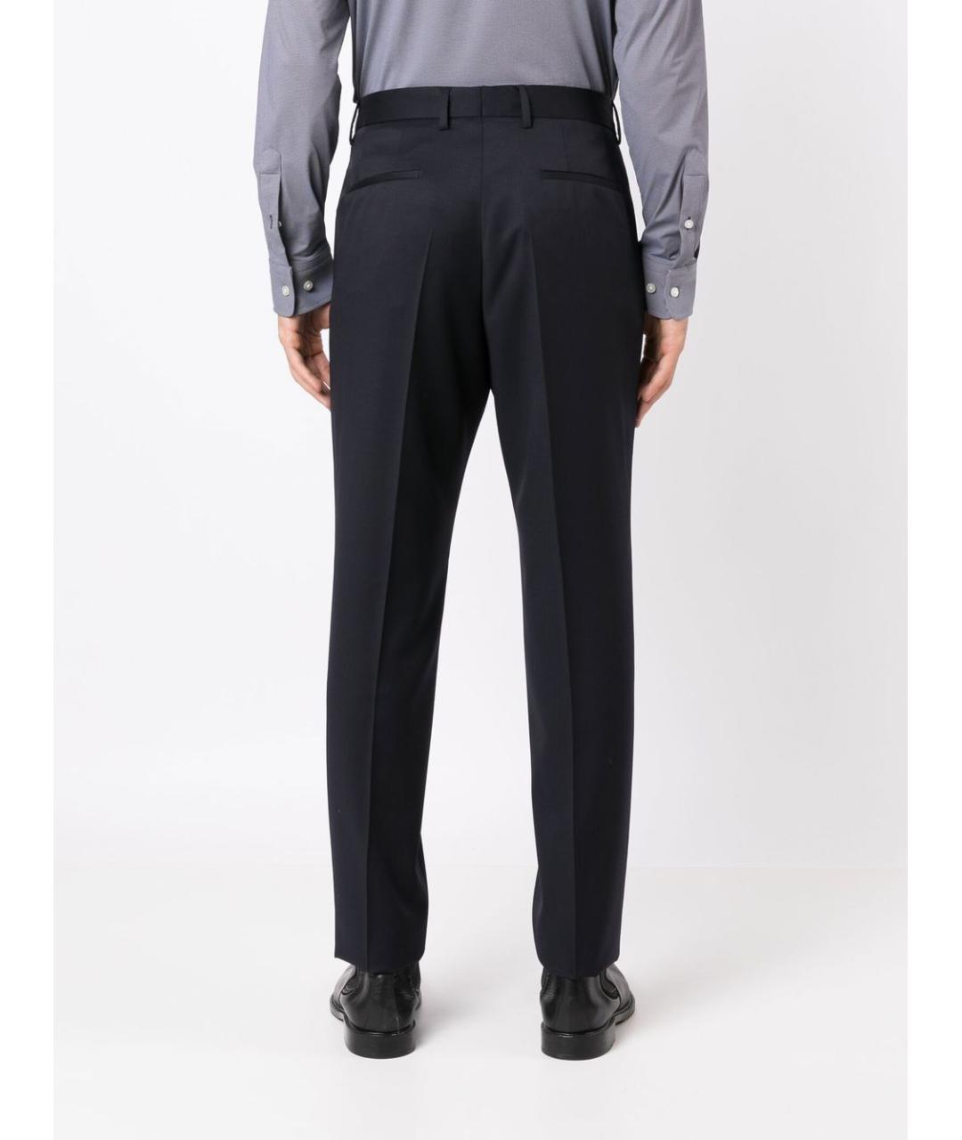 HUGO BOSS Синие шерстяные повседневные брюки, фото 5