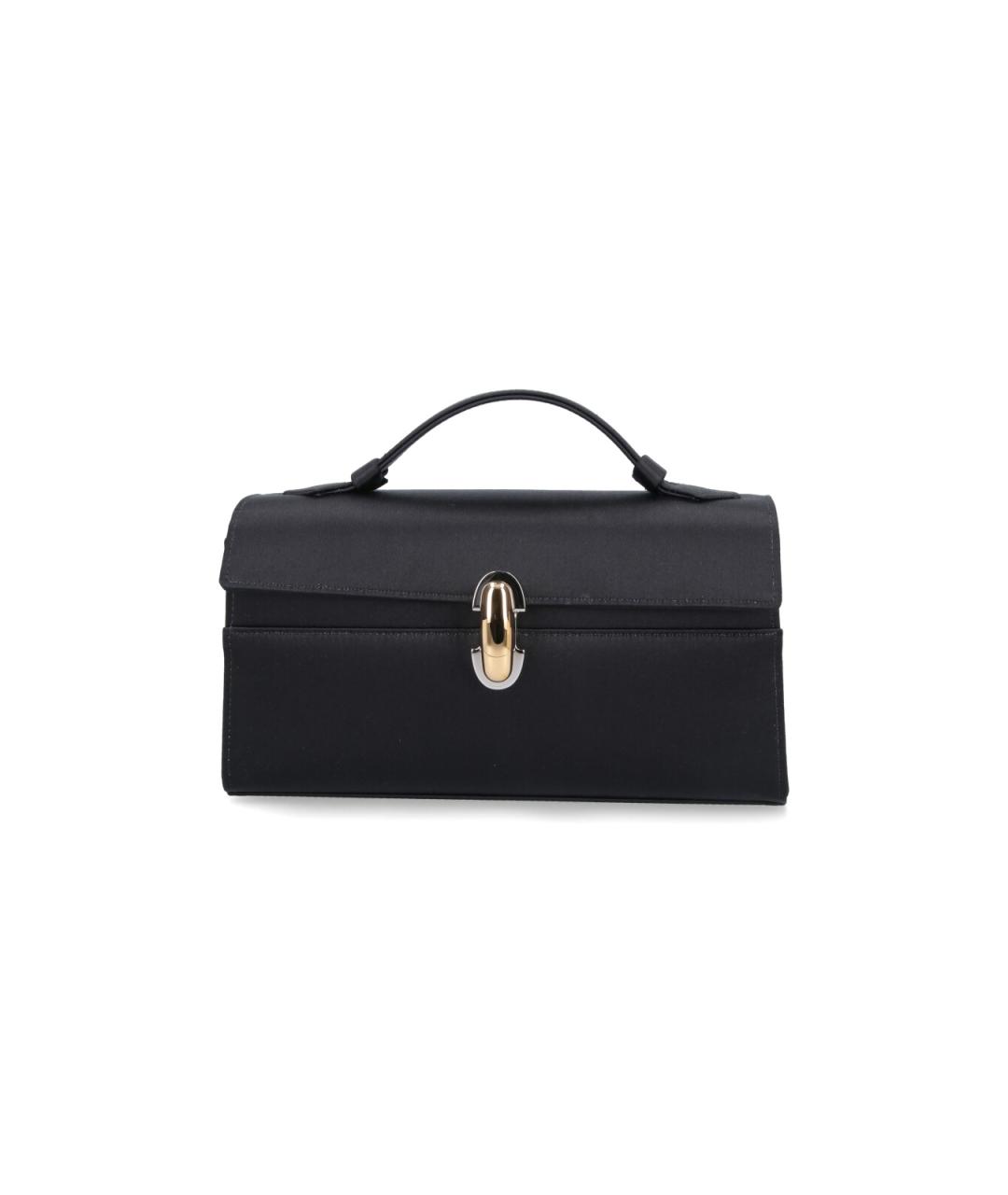 Savette Черная тканевая сумка с короткими ручками, фото 6