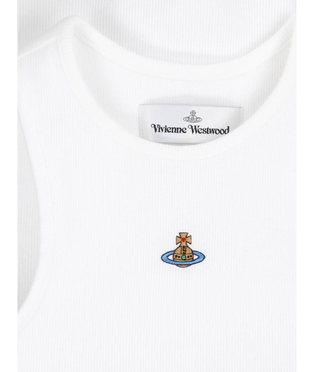 VIVIENNE WESTWOOD Белая хлопковая майка, фото 3
