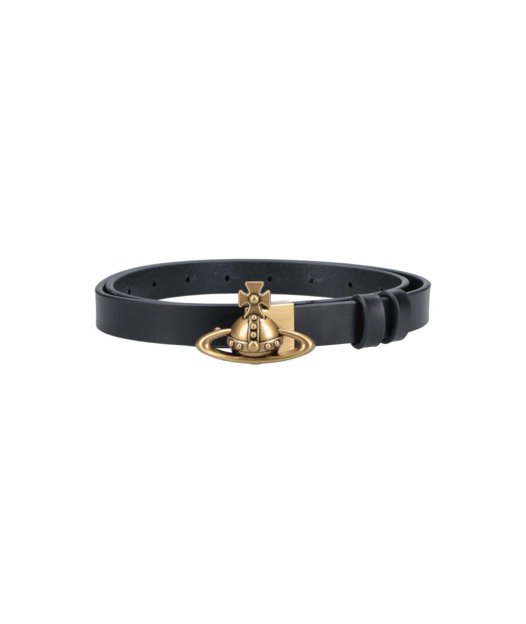 VIVIENNE WESTWOOD Черный кожаный ремень, фото 1