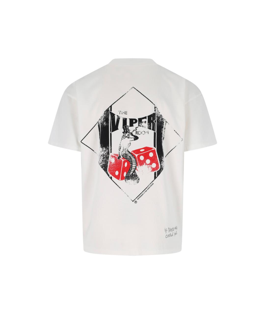 REPRESENT Белая хлопковая футболка, фото 2