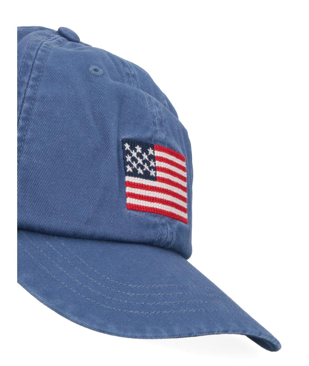 POLO RALPH LAUREN Синяя хлопковая кепка, фото 3