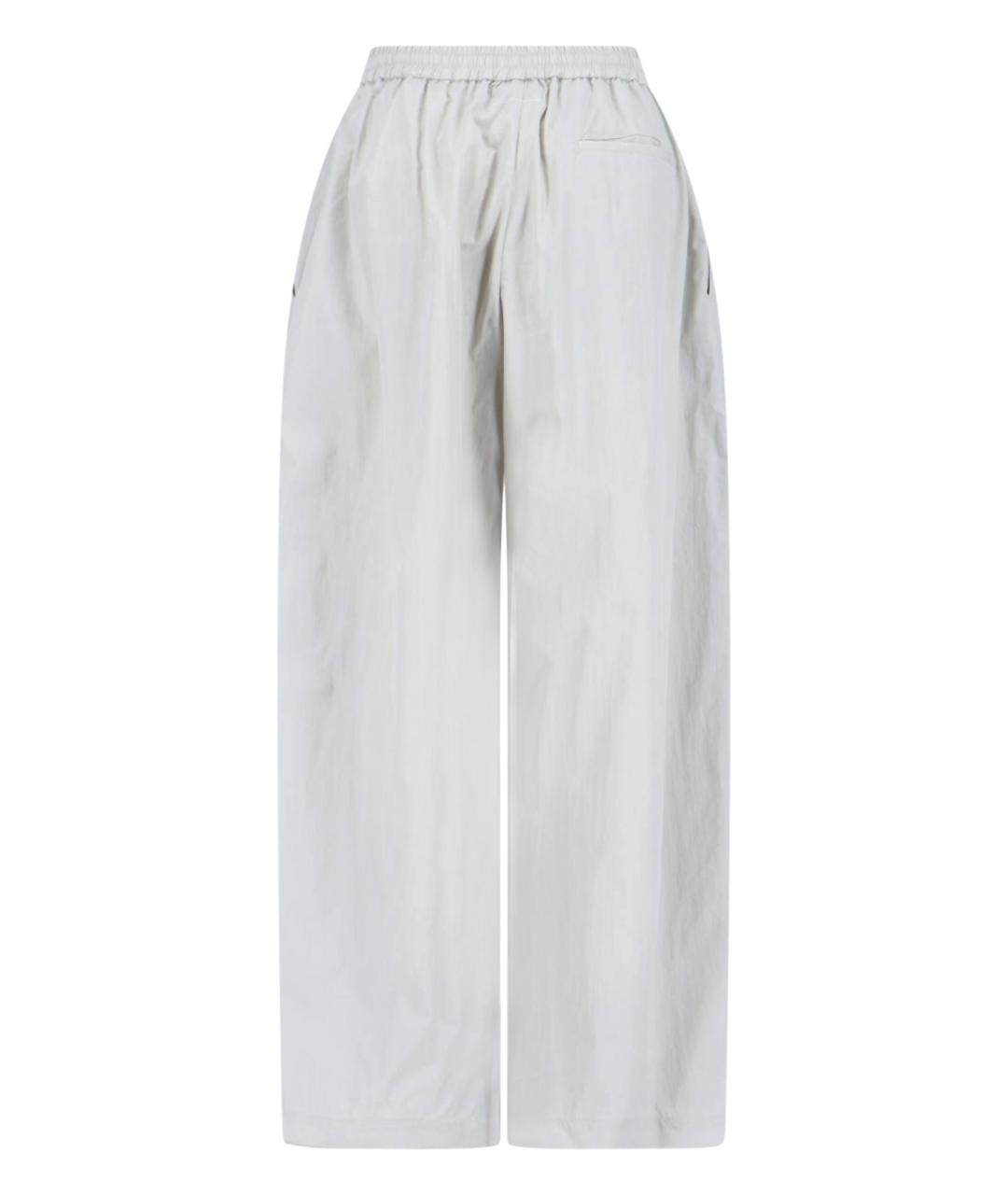 MM6 MAISON MARGIELA Серые полиамидовые прямые брюки, фото 2