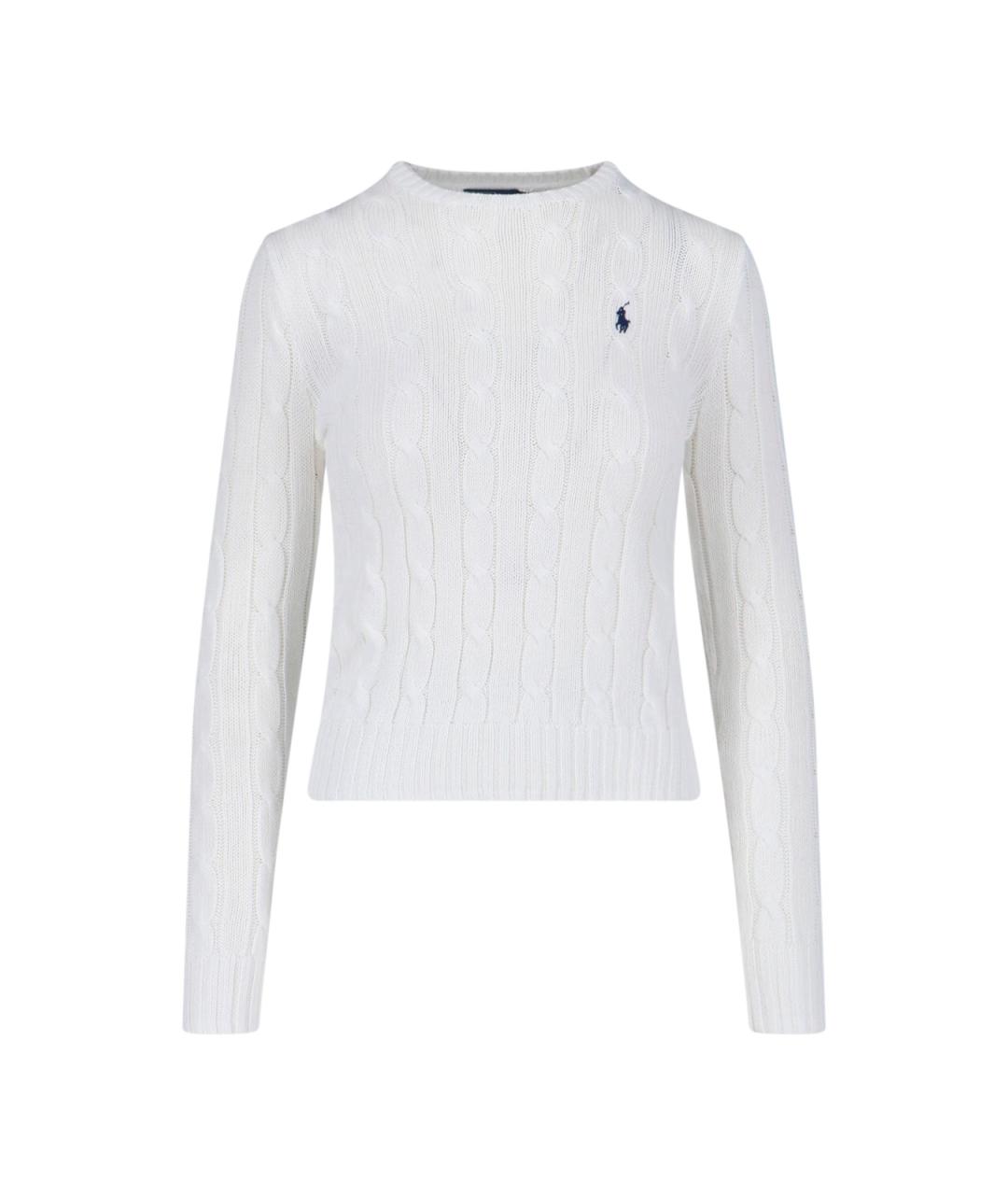 POLO RALPH LAUREN Белый хлопковый джемпер / свитер, фото 1