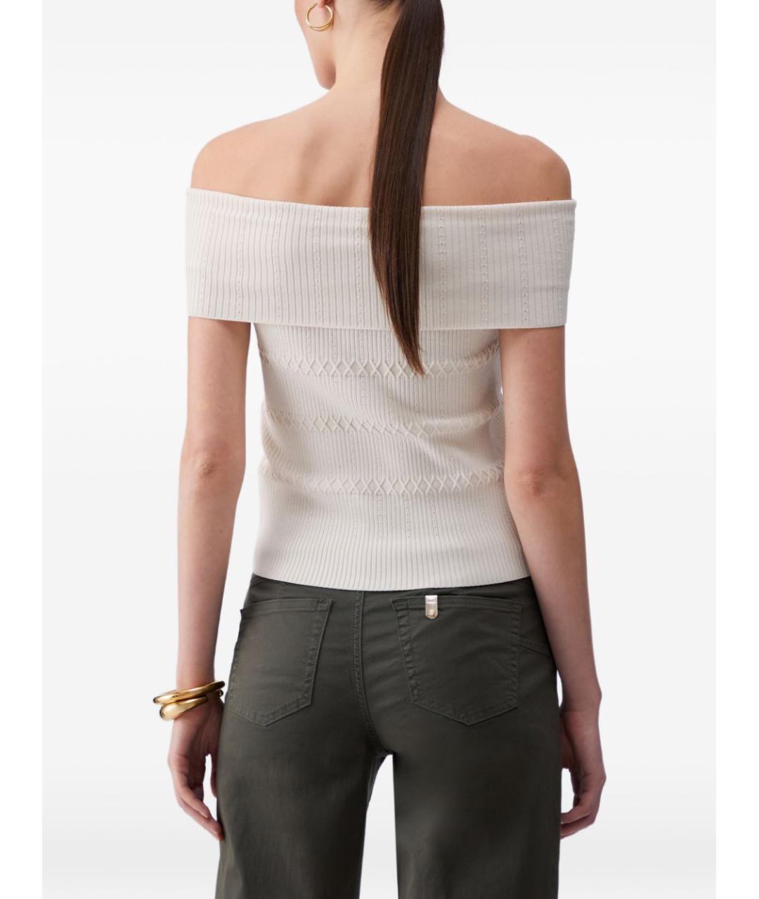 LIU JO Бежевый вискозный джемпер / свитер, фото 4