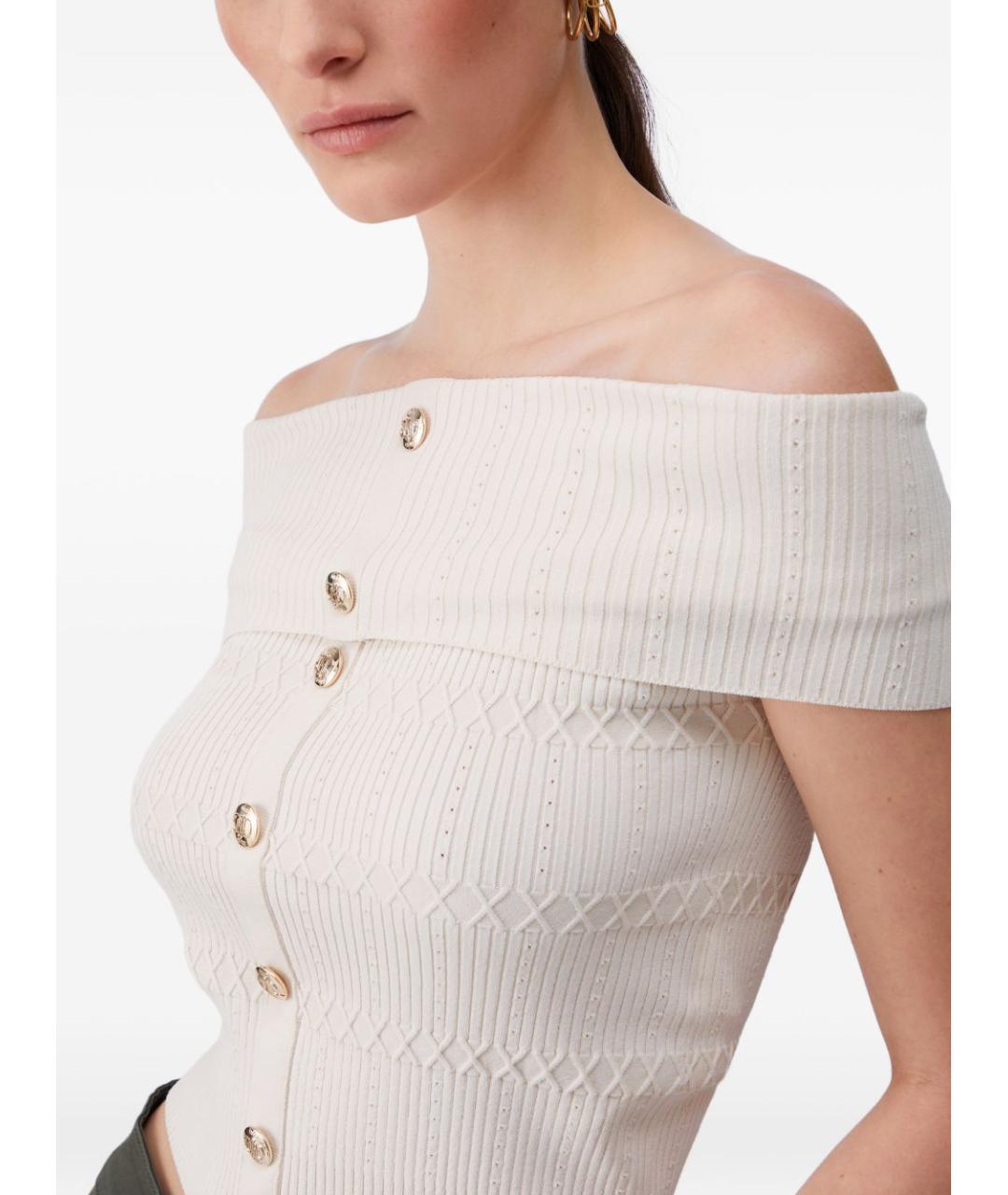 LIU JO Бежевый вискозный джемпер / свитер, фото 2