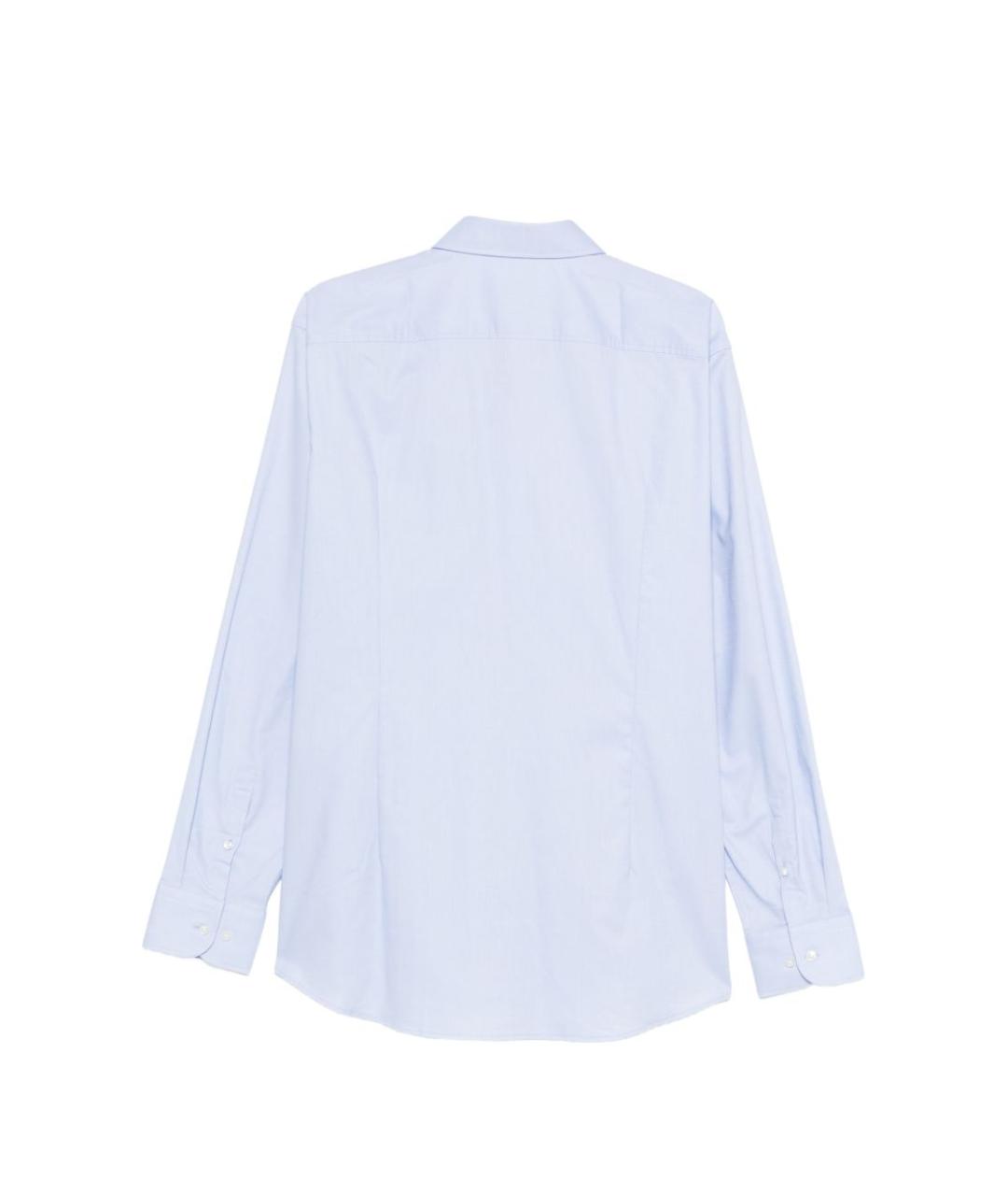 HUGO BOSS Голубая хлопковая классическая рубашка, фото 2