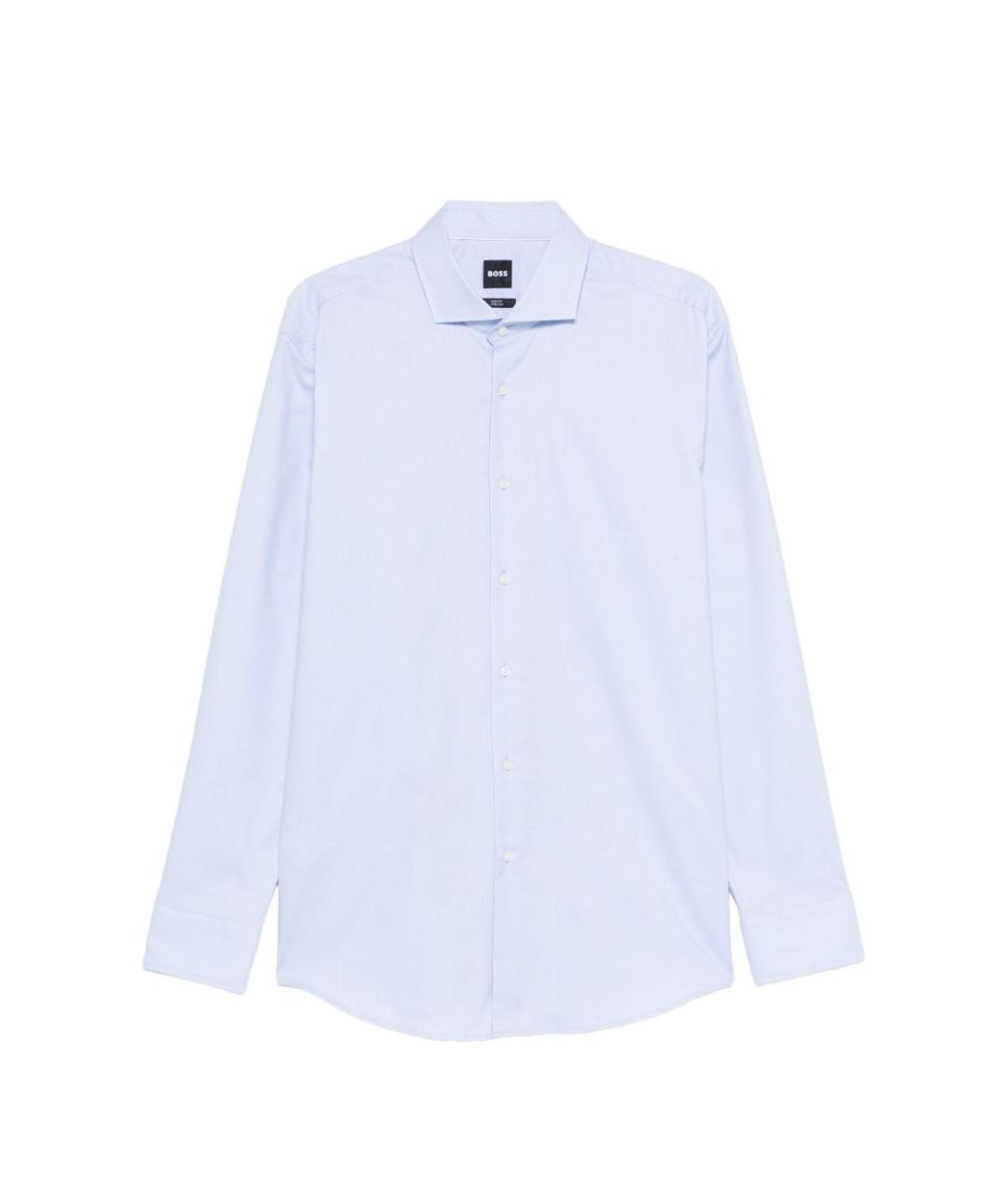 HUGO BOSS Голубая хлопковая классическая рубашка, фото 1
