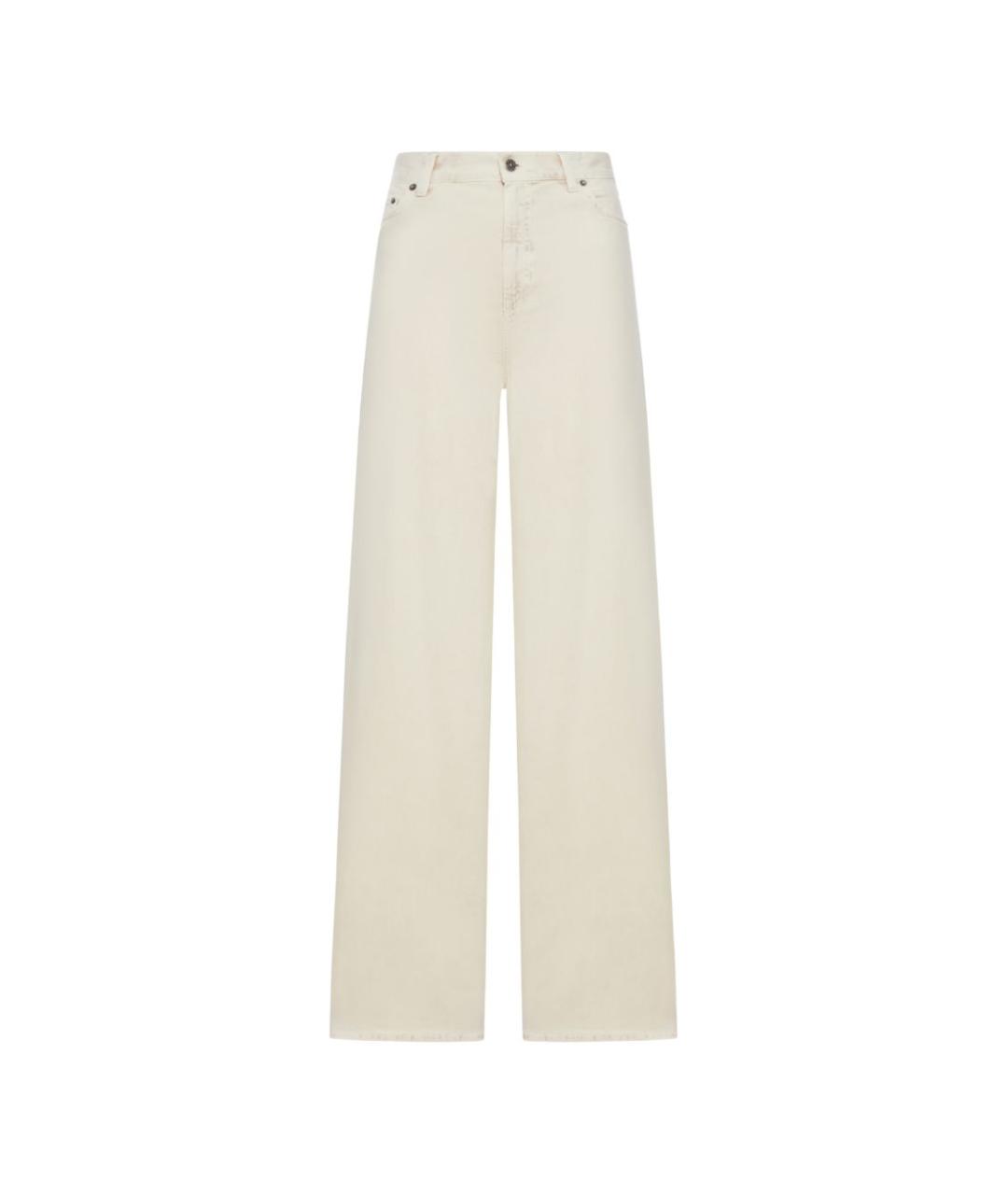 GOLDEN GOOSE DELUXE BRAND Желтые хлопковые прямые джинсы, фото 1