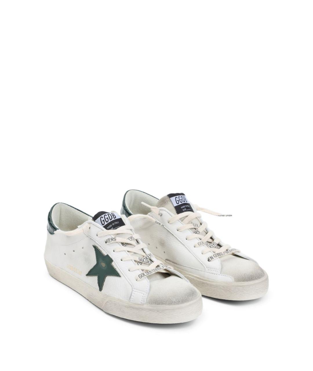 GOLDEN GOOSE DELUXE BRAND Белые кожаные низкие кроссовки / кеды, фото 2