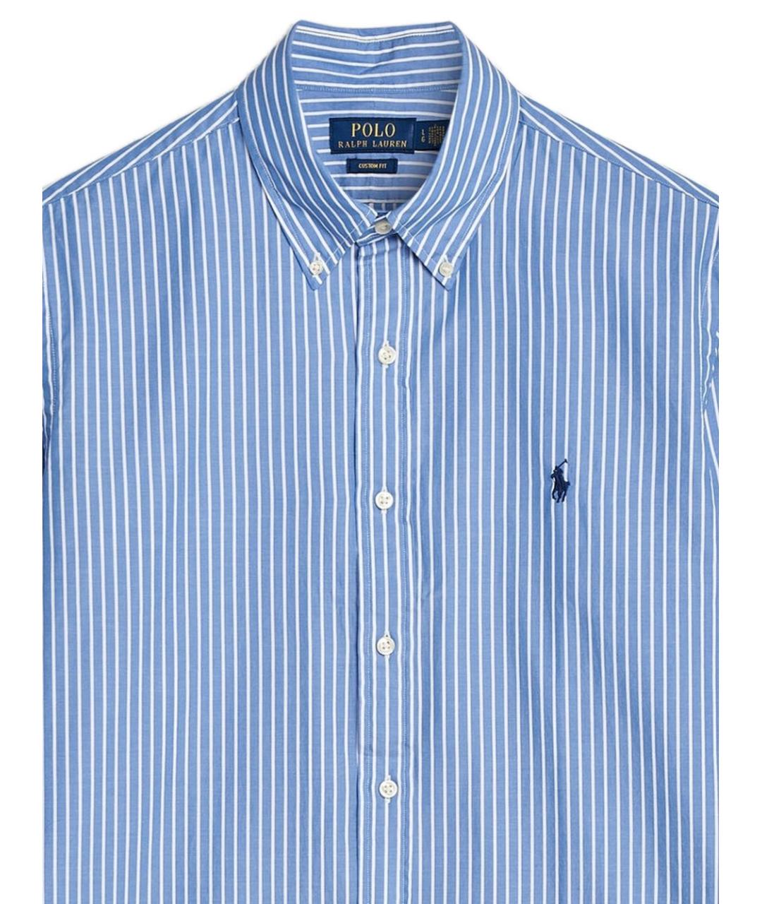 POLO RALPH LAUREN Голубая хлопковая кэжуал рубашка, фото 2