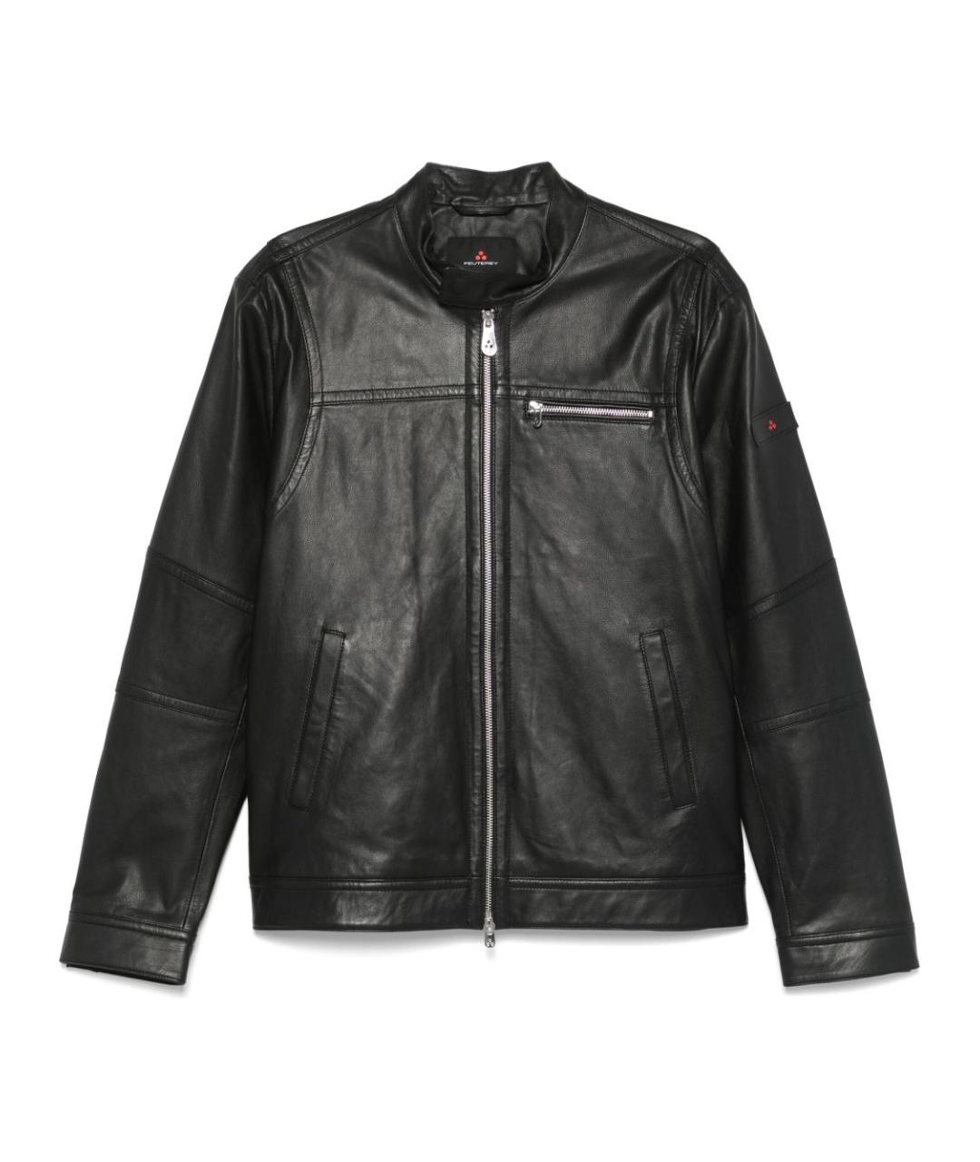 PEUTEREY Черная кожаная куртка, фото 1