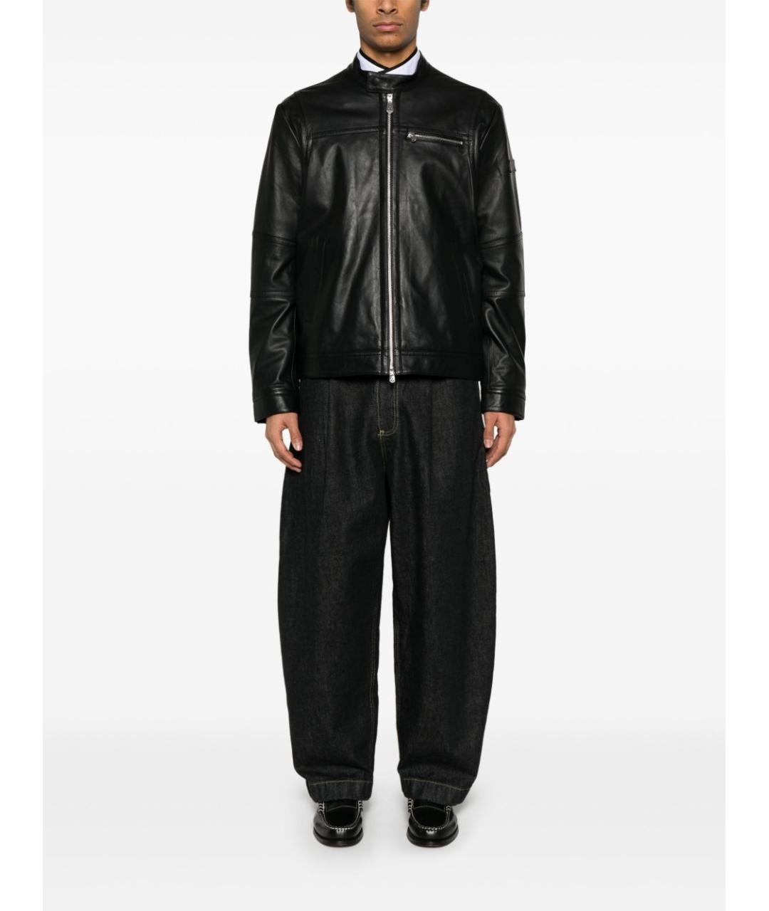 PEUTEREY Черная кожаная куртка, фото 5
