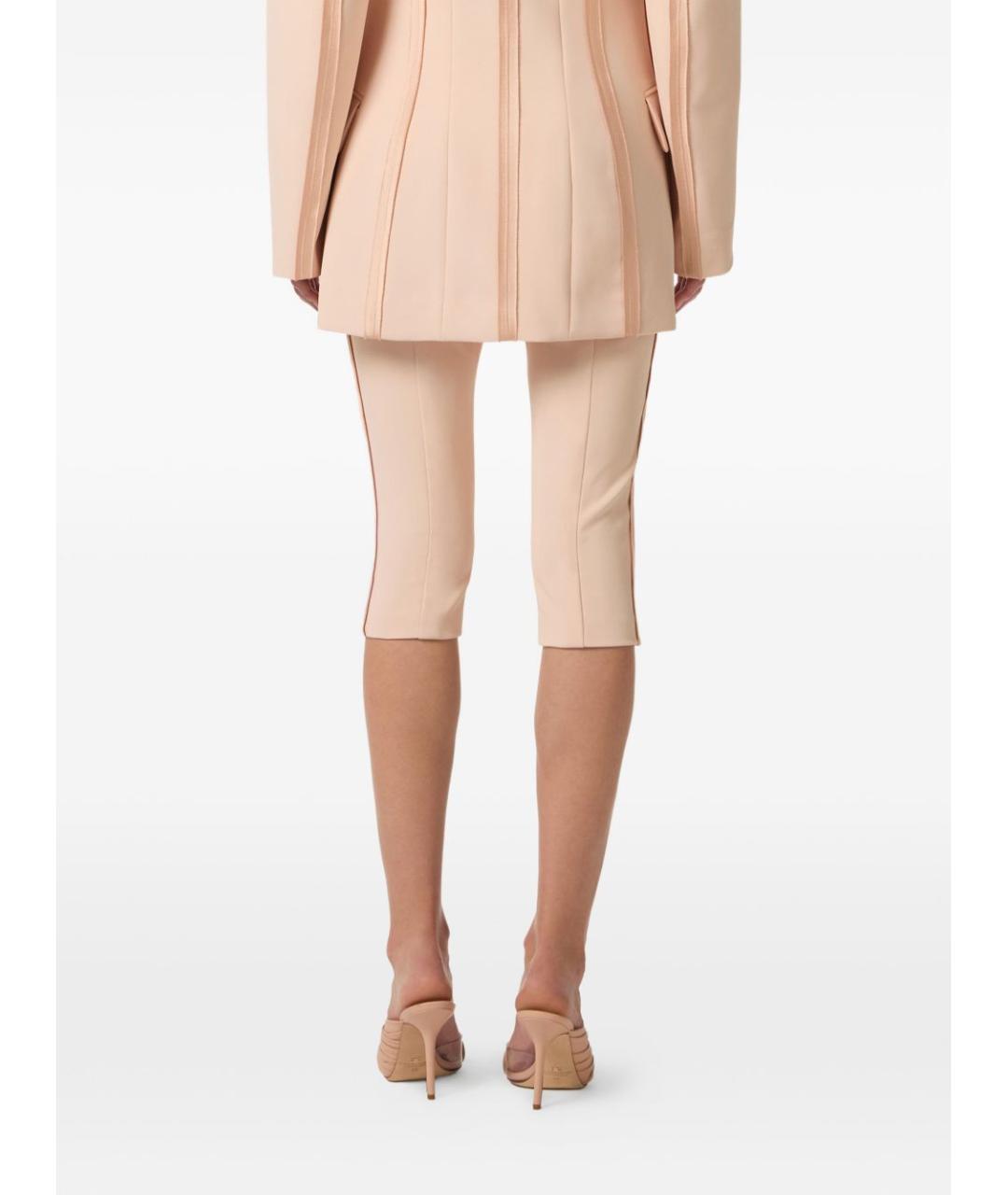 ELISABETTA FRANCHI Бежевые полиэстеровые капри, фото 2