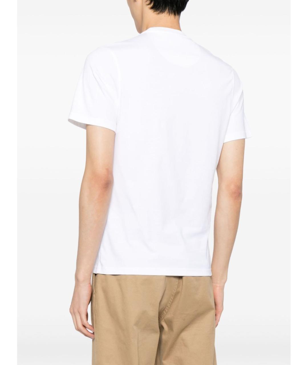 BARBOUR Белая хлопковая футболка, фото 3