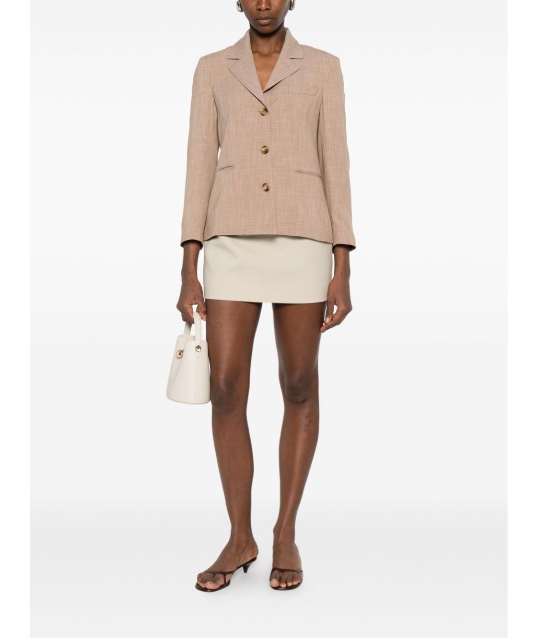 LIU JO Бежевый вискозный жакет/пиджак, фото 2