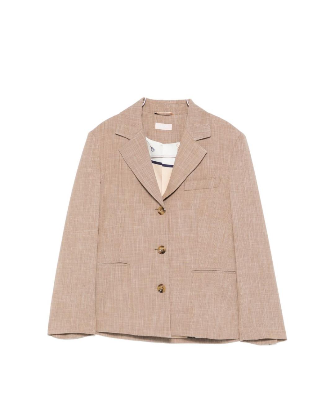 LIU JO Бежевый вискозный жакет/пиджак, фото 1