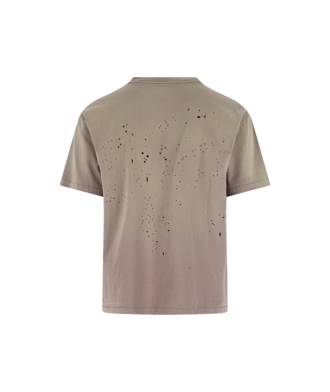 SATISFY Коричневая хлопковая футболка, фото 2