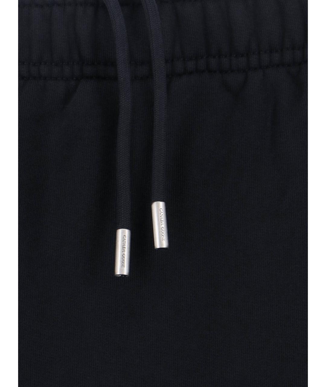 CANADA GOOSE Черные хлопковые повседневные брюки, фото 5