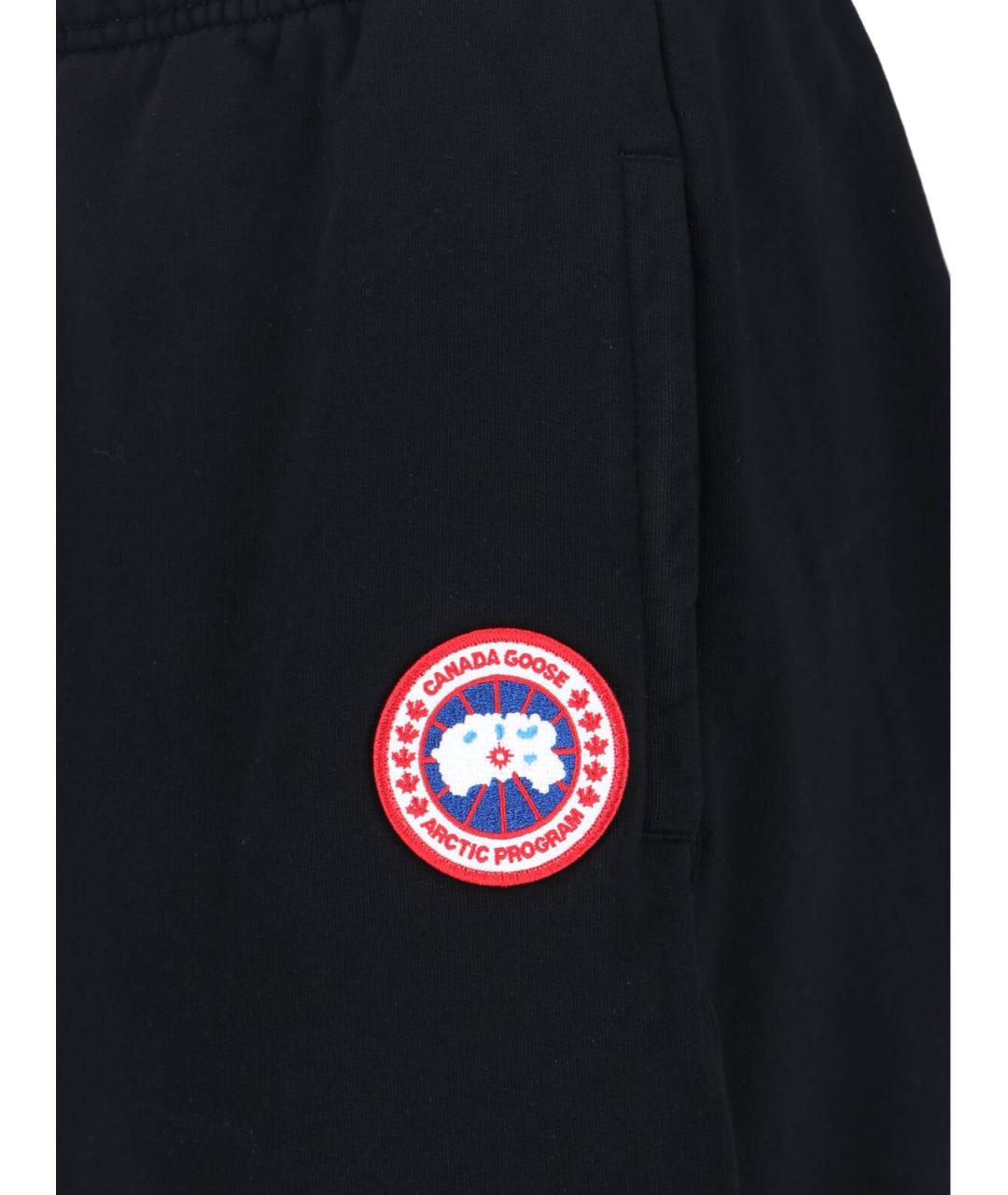 CANADA GOOSE Черные хлопковые повседневные брюки, фото 4