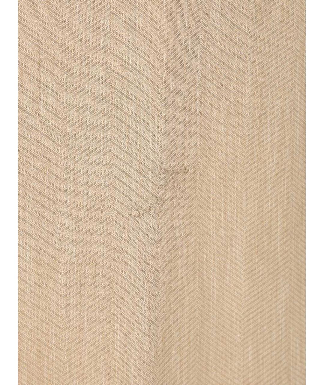 JACQUEMUS Бежевая льняная кэжуал рубашка, фото 2