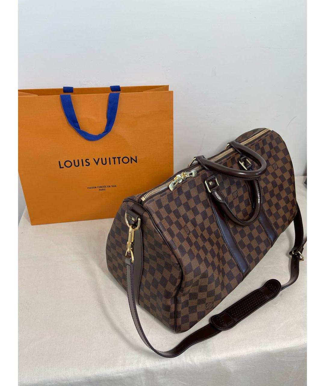 LOUIS VUITTON Коричневая дорожная/спортивная сумка, фото 2