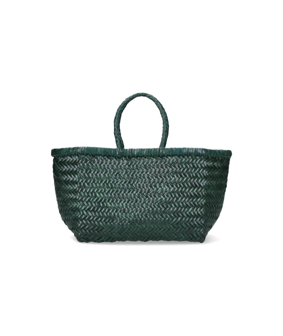 Dragon Diffusion Зеленая пелетеная сумка тоут, фото 1