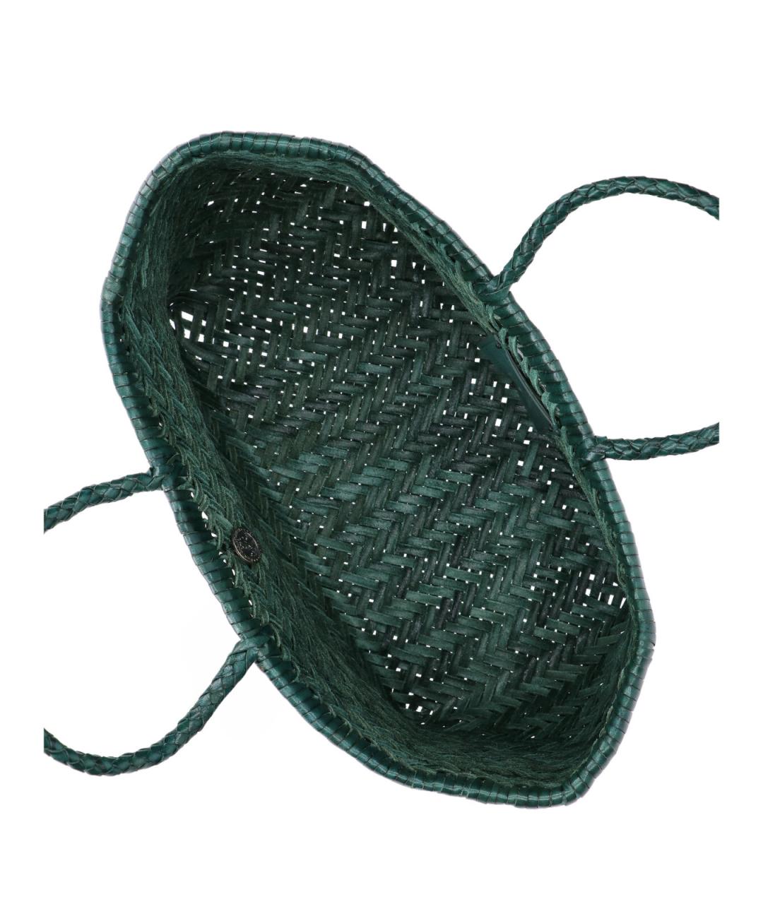 Dragon Diffusion Зеленая пелетеная сумка тоут, фото 4