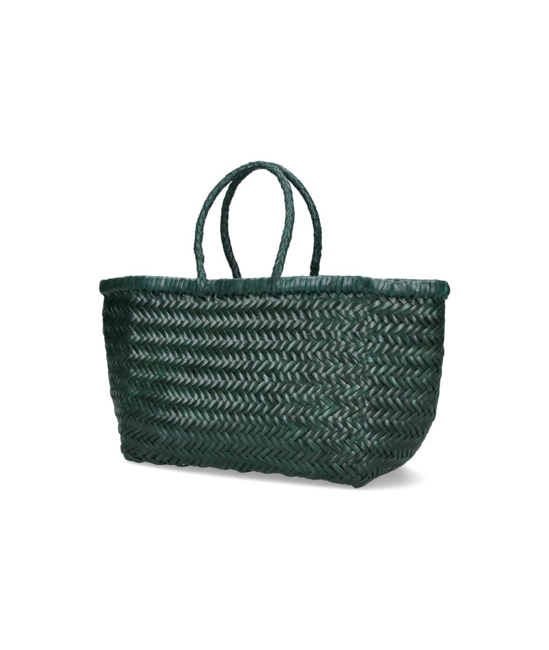 Dragon Diffusion Зеленая пелетеная сумка тоут, фото 2