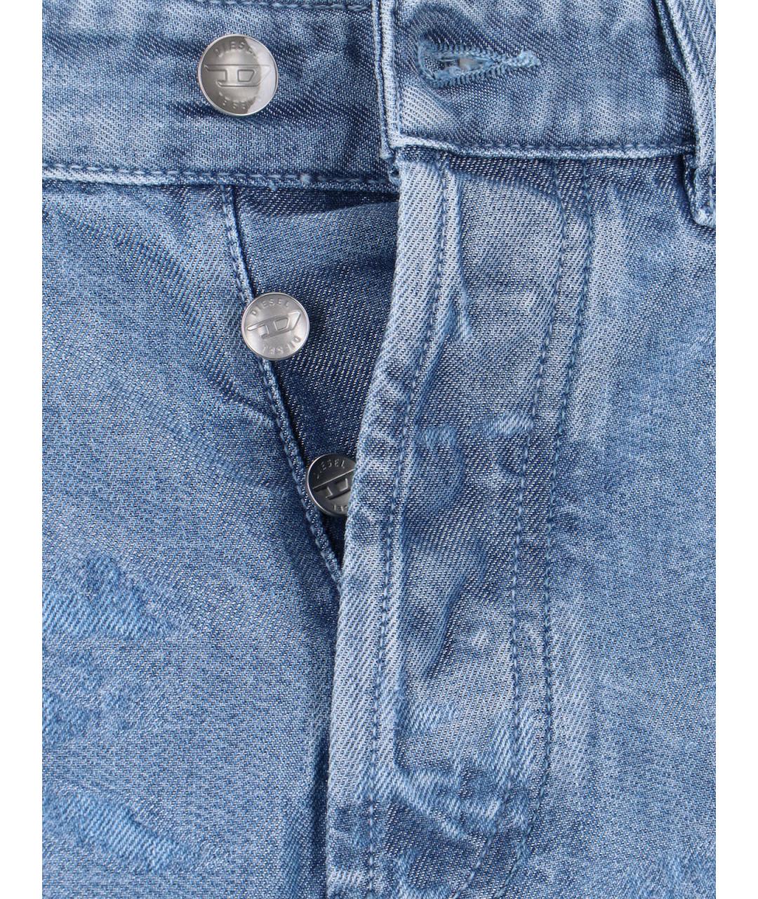 DIESEL Синие хлопковые прямые джинсы, фото 5