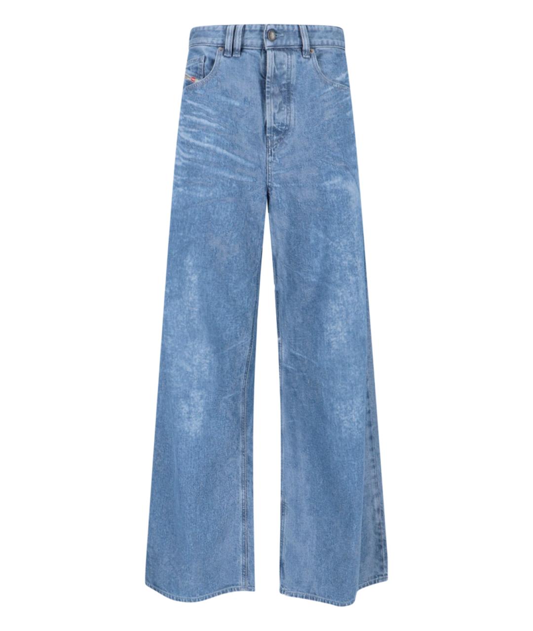 DIESEL Синие хлопковые прямые джинсы, фото 1