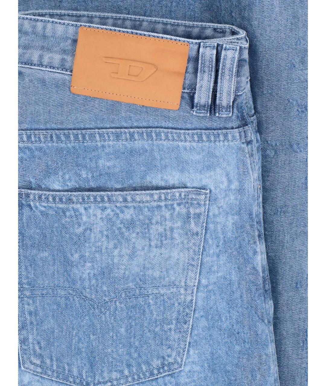 DIESEL Синие хлопковые прямые джинсы, фото 4