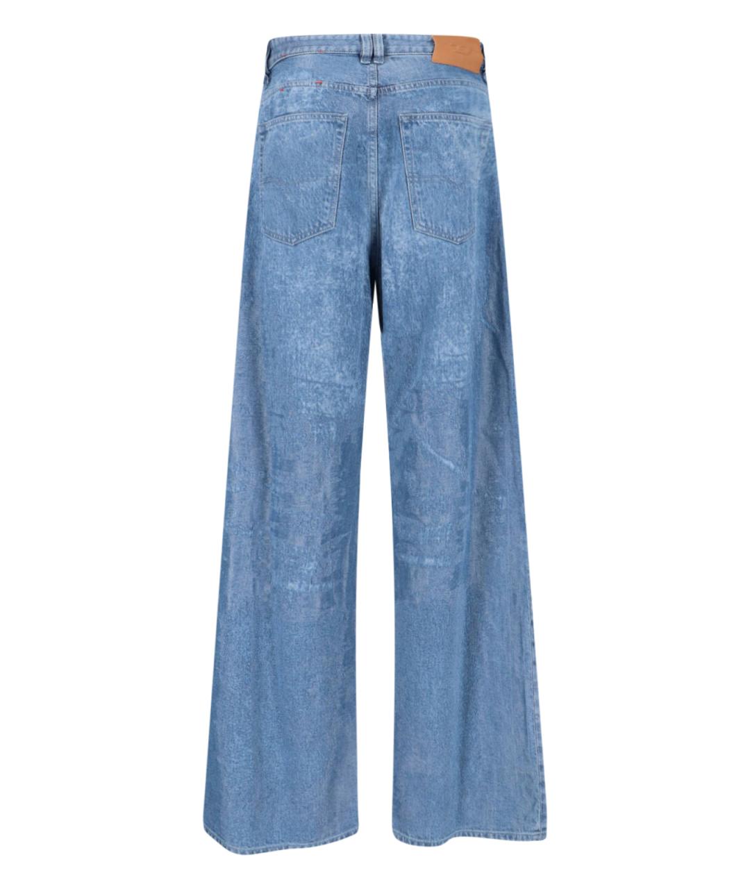DIESEL Синие хлопковые прямые джинсы, фото 2