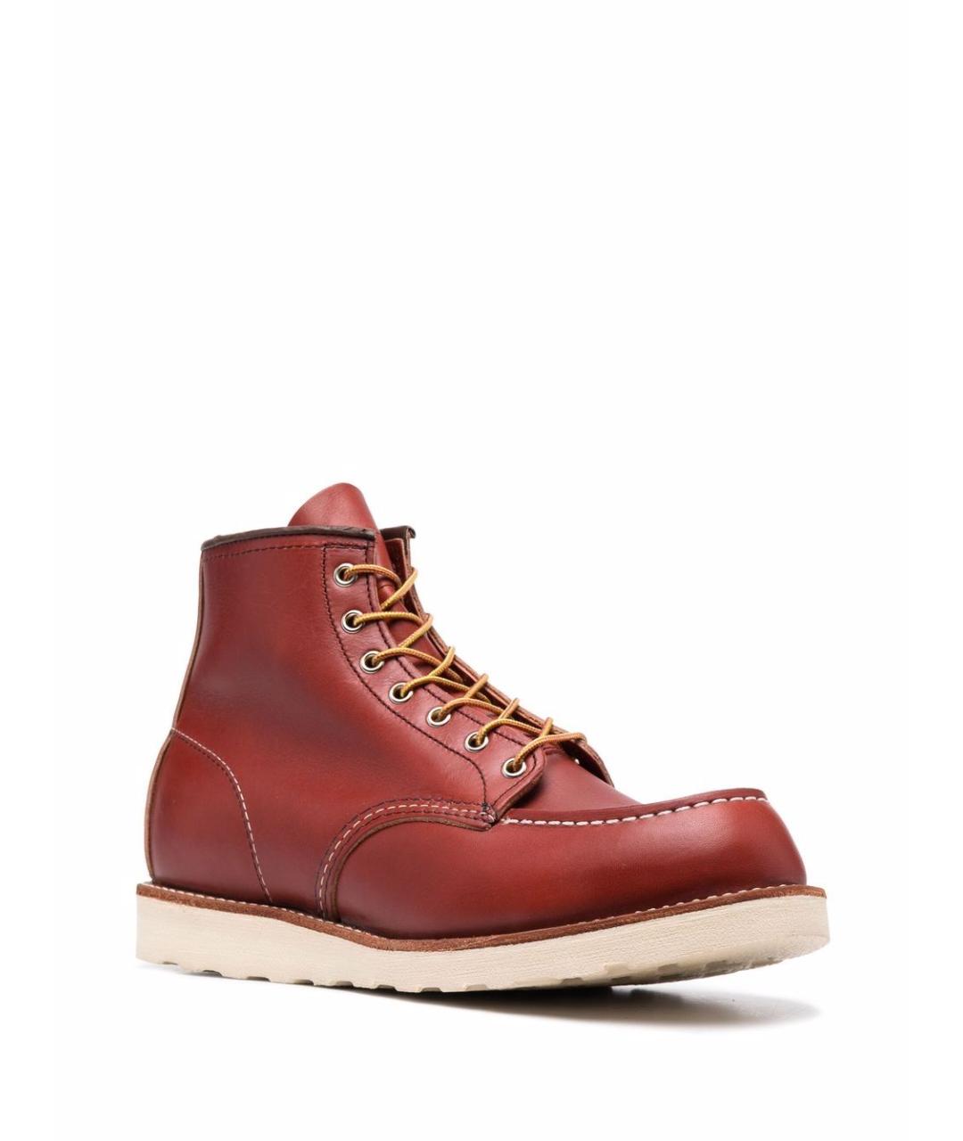 RED WING Красные кожаные высокие ботинки, фото 3