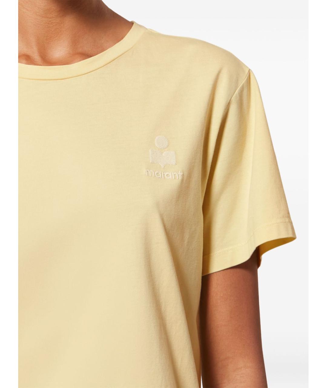 ISABEL MARANT ETOILE Бежевая хлопковая футболка, фото 4
