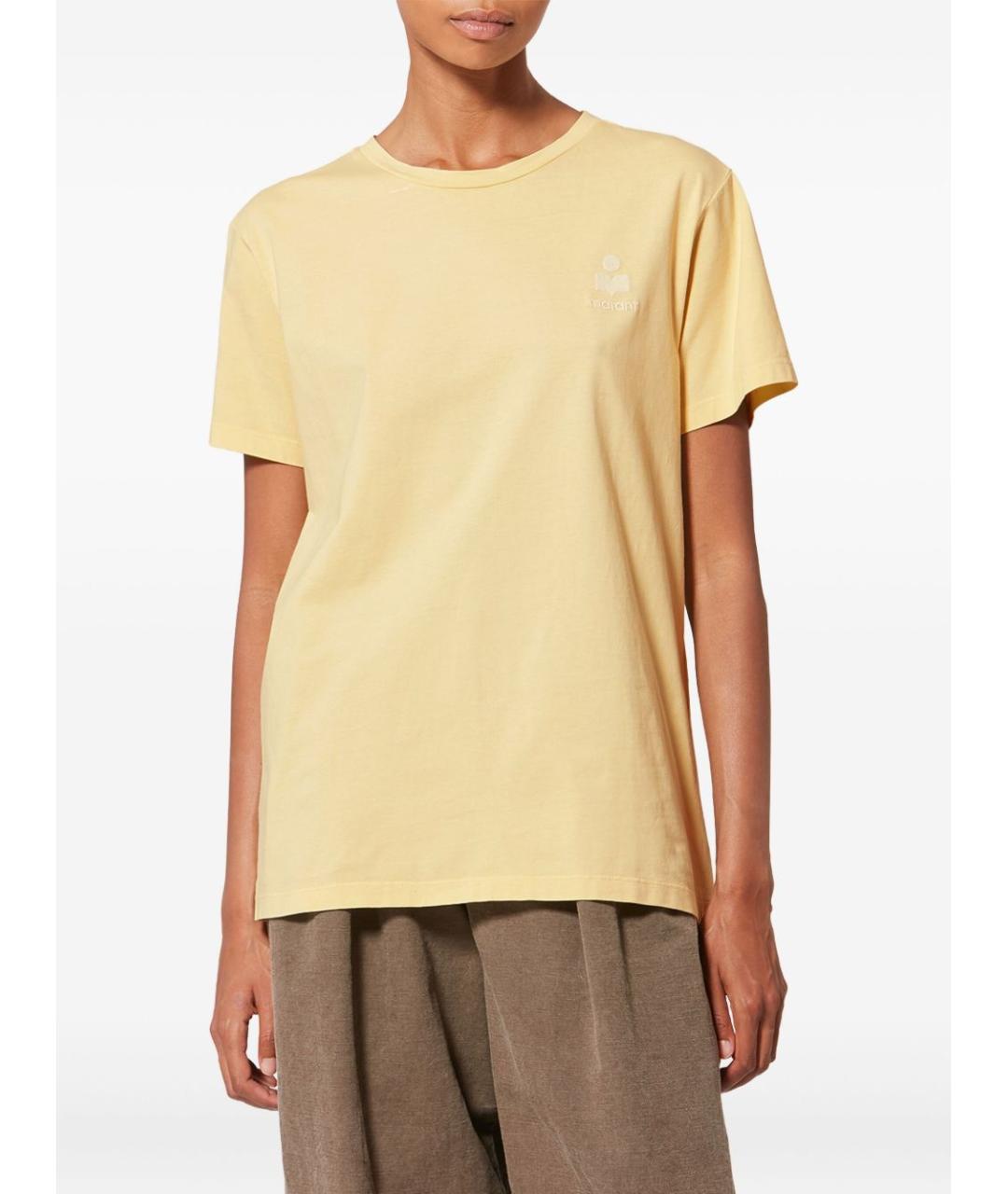 ISABEL MARANT ETOILE Бежевая хлопковая футболка, фото 2