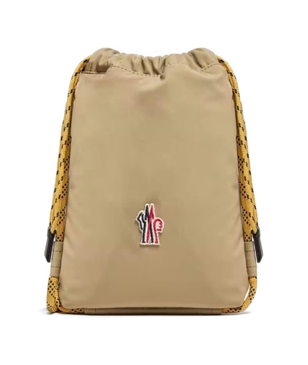 MONCLER GRENOBLE Бежевая тканевая сумка на плечо, фото 1