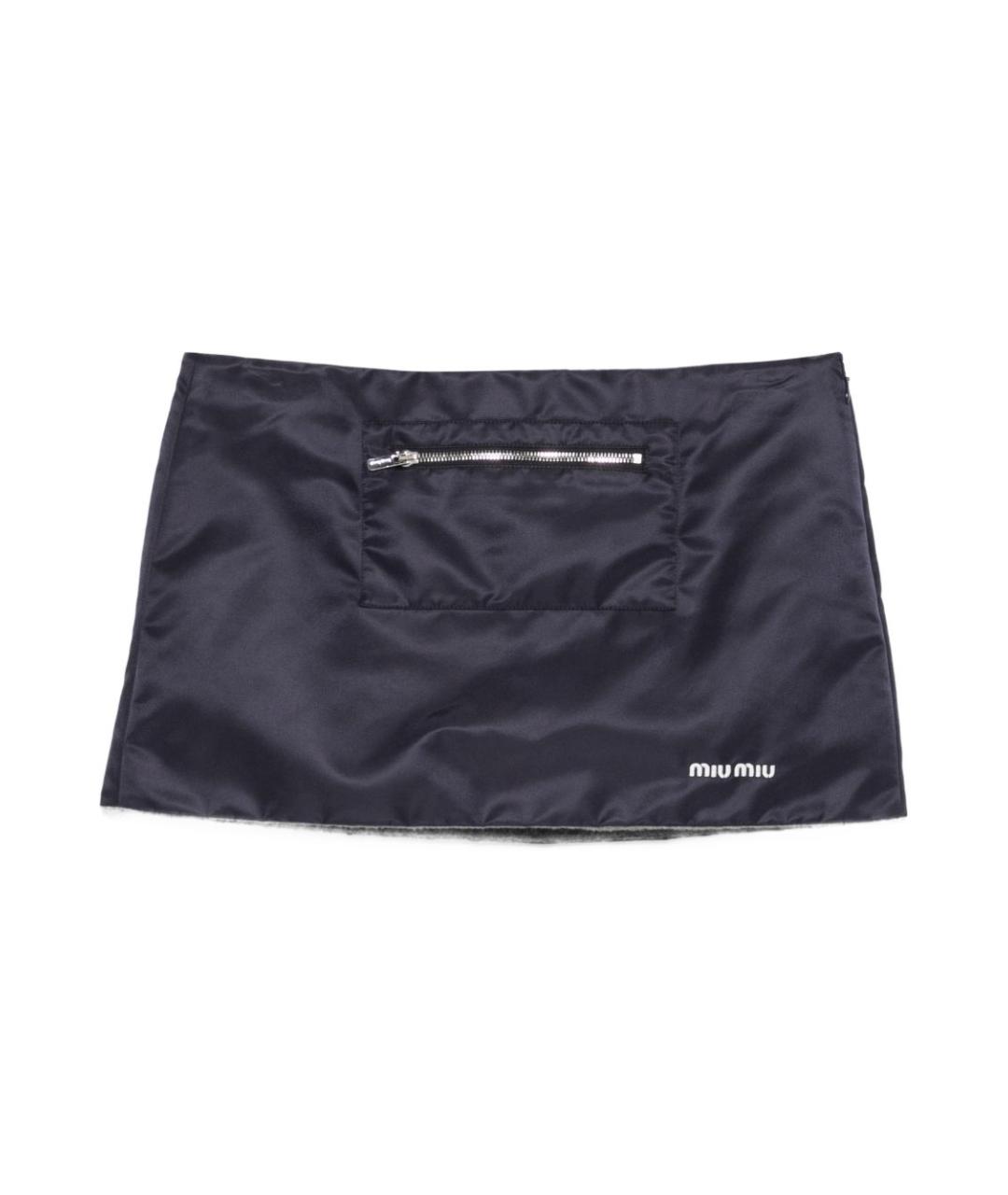 MIU MIU Полиамидовая юбка мини, фото 1