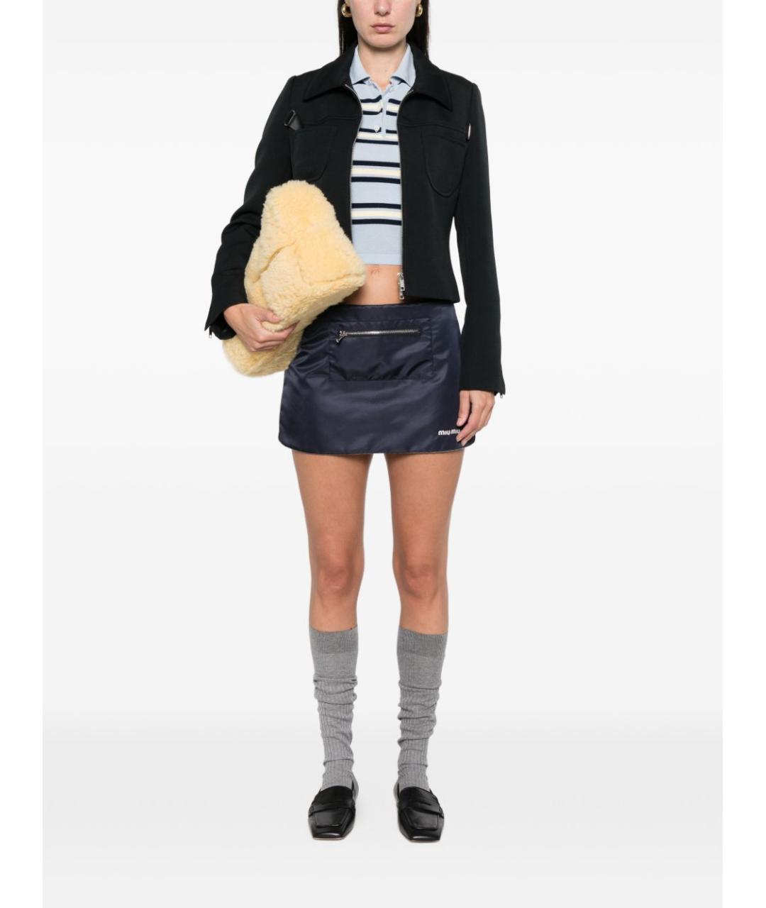 MIU MIU Полиамидовая юбка мини, фото 4