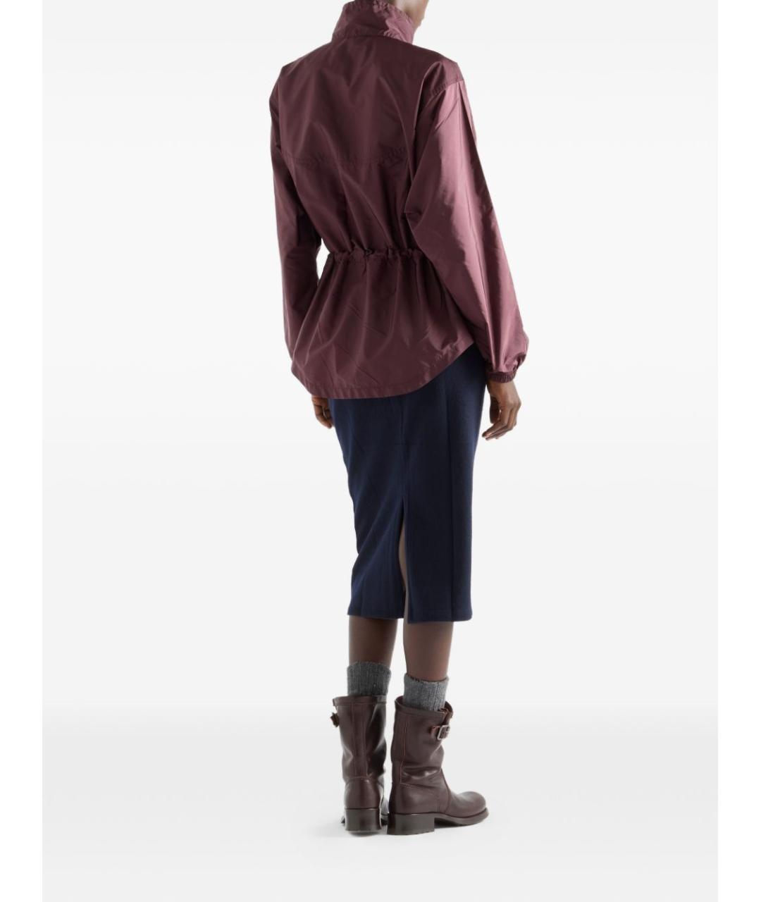 PRADA Бордовая полиамидовая куртка, фото 5