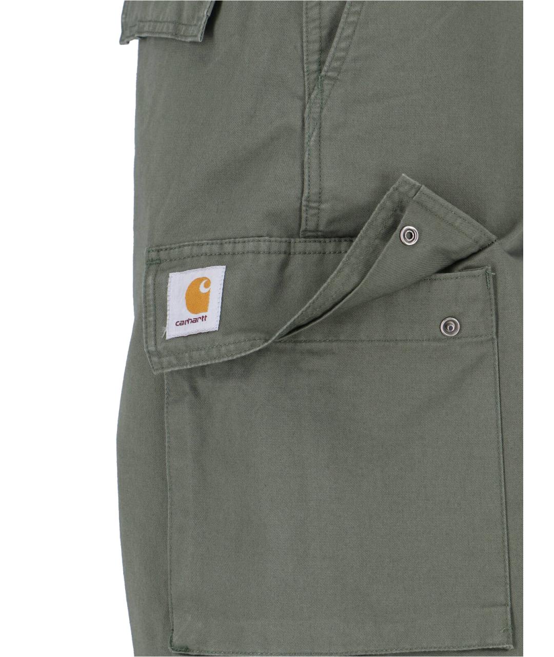 CARHARTT WIP Зеленые хлопковые шорты, фото 4