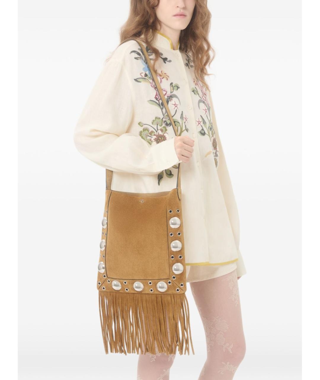 VALENTINO Мульти льняная рубашка, фото 6