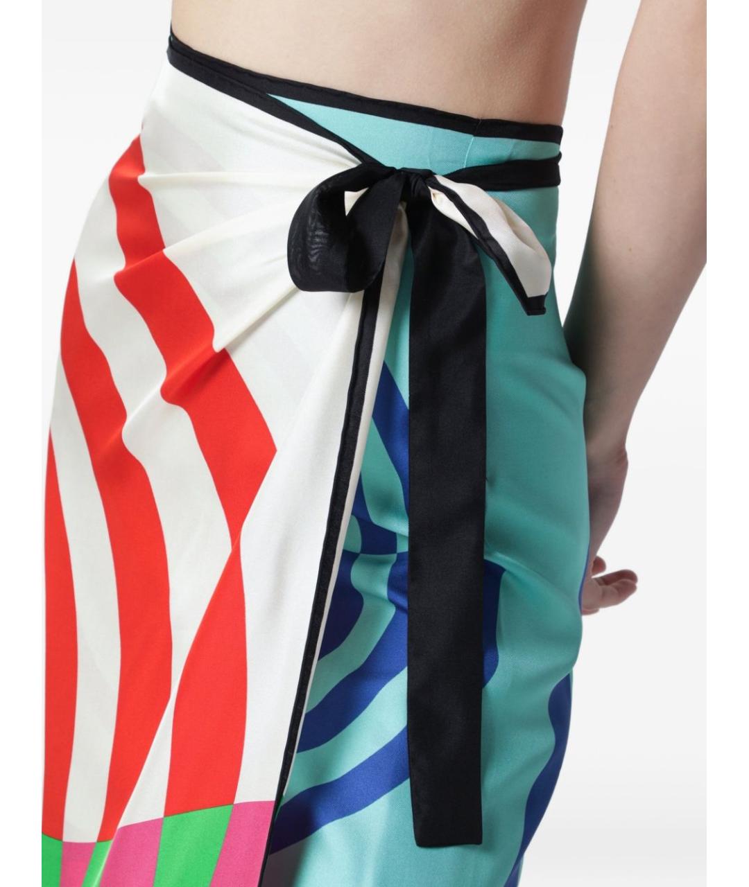 DRIES VAN NOTEN Мульти шелковая юбка миди, фото 5