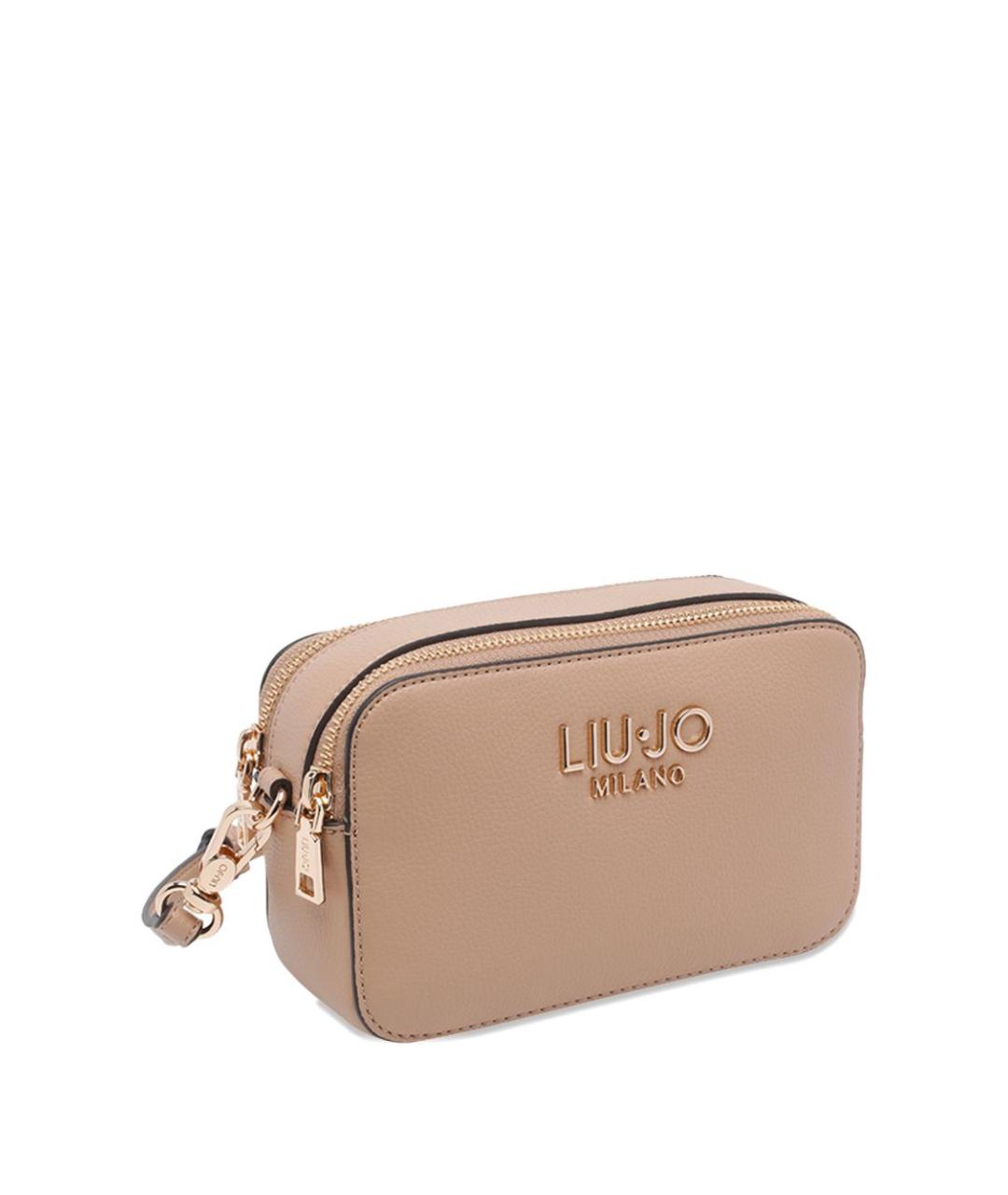 LIU JO Бежевая сумка через плечо из искусственной кожи, фото 3