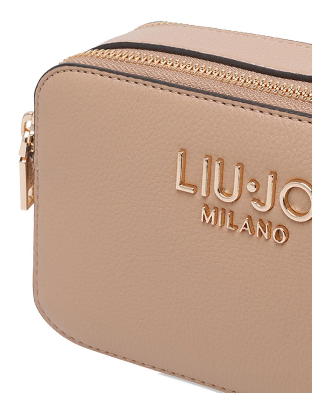LIU JO Бежевая сумка через плечо из искусственной кожи, фото 4