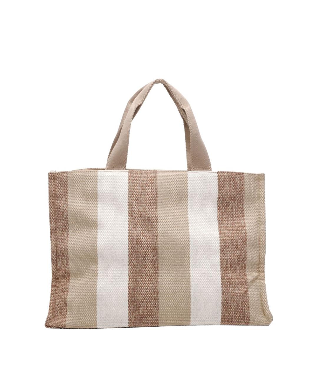 LIU JO Бежевая хлопковая сумка тоут, фото 4