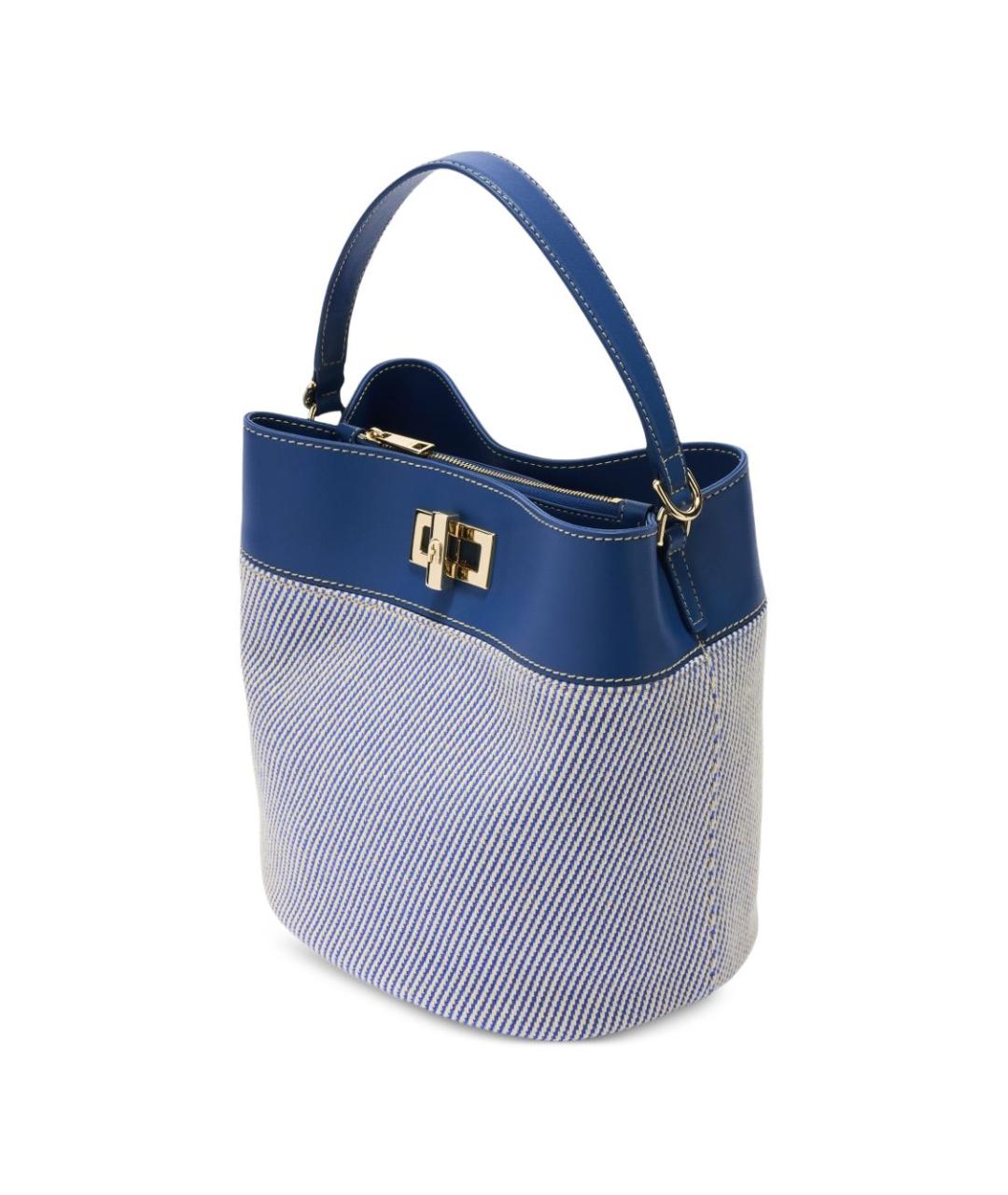 FURLA Синяя тканевая сумка через плечо, фото 3