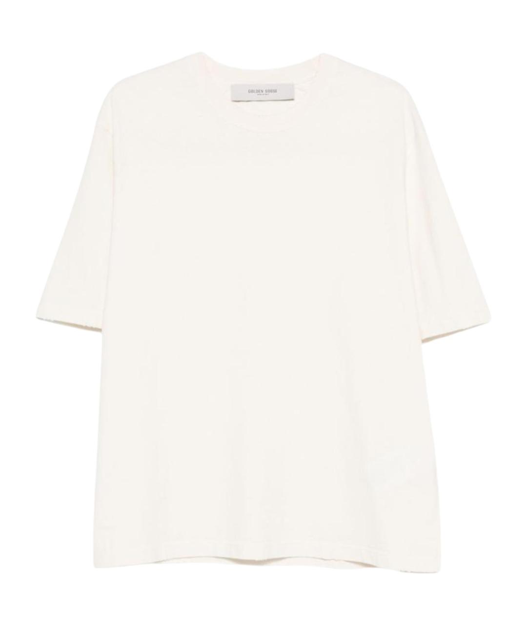 GOLDEN GOOSE DELUXE BRAND Бежевая хлопковая футболка, фото 1